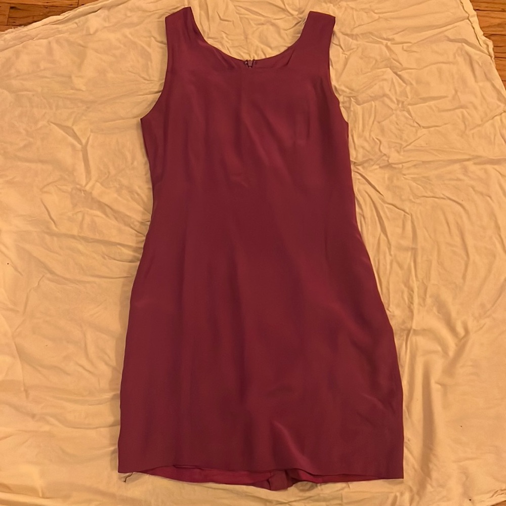 Silk plum mini dress. Vintage. Excellent condition.